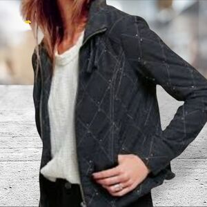 Free people moto diamond studded jacket size M 🎉host pick🎉